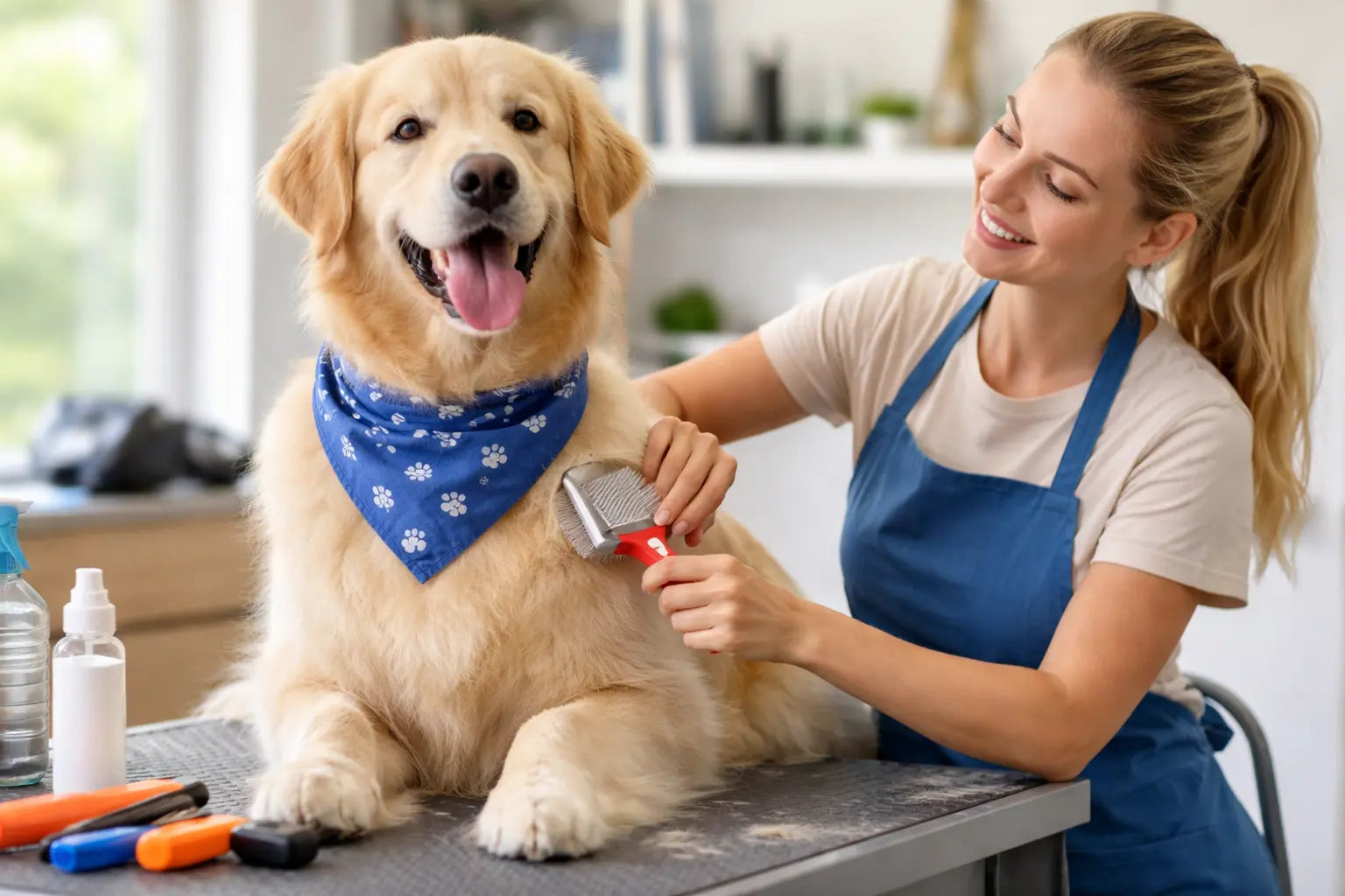  Professional pet grooming demonstrating 12 health benefits for happy dog wellness