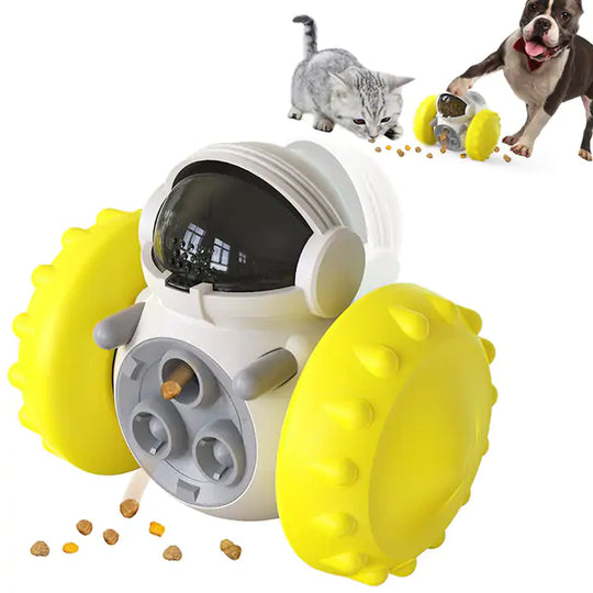 Tumbler Food Dispenser Pet Toy  Happy Pet3 Yellow  