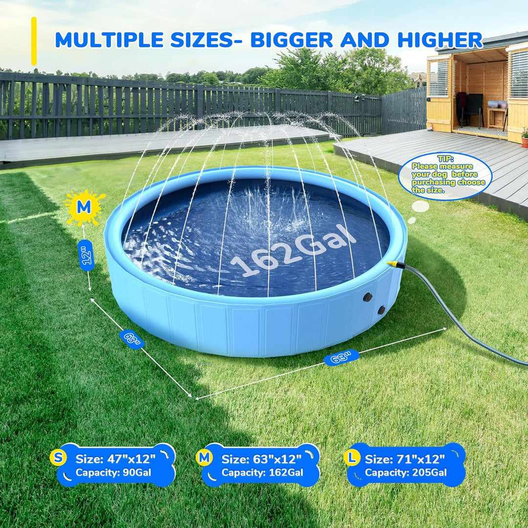 Foldable Pet Splash Pool for Dogs and Bathing Fun Paw Pals Pet Shop