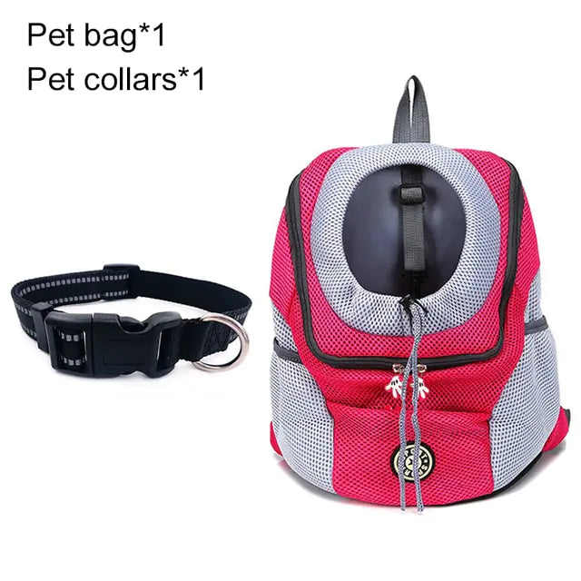 Pet Travel Carrier Bag  Happy Pet3 Rose Red with Collar L for 10-13kg 