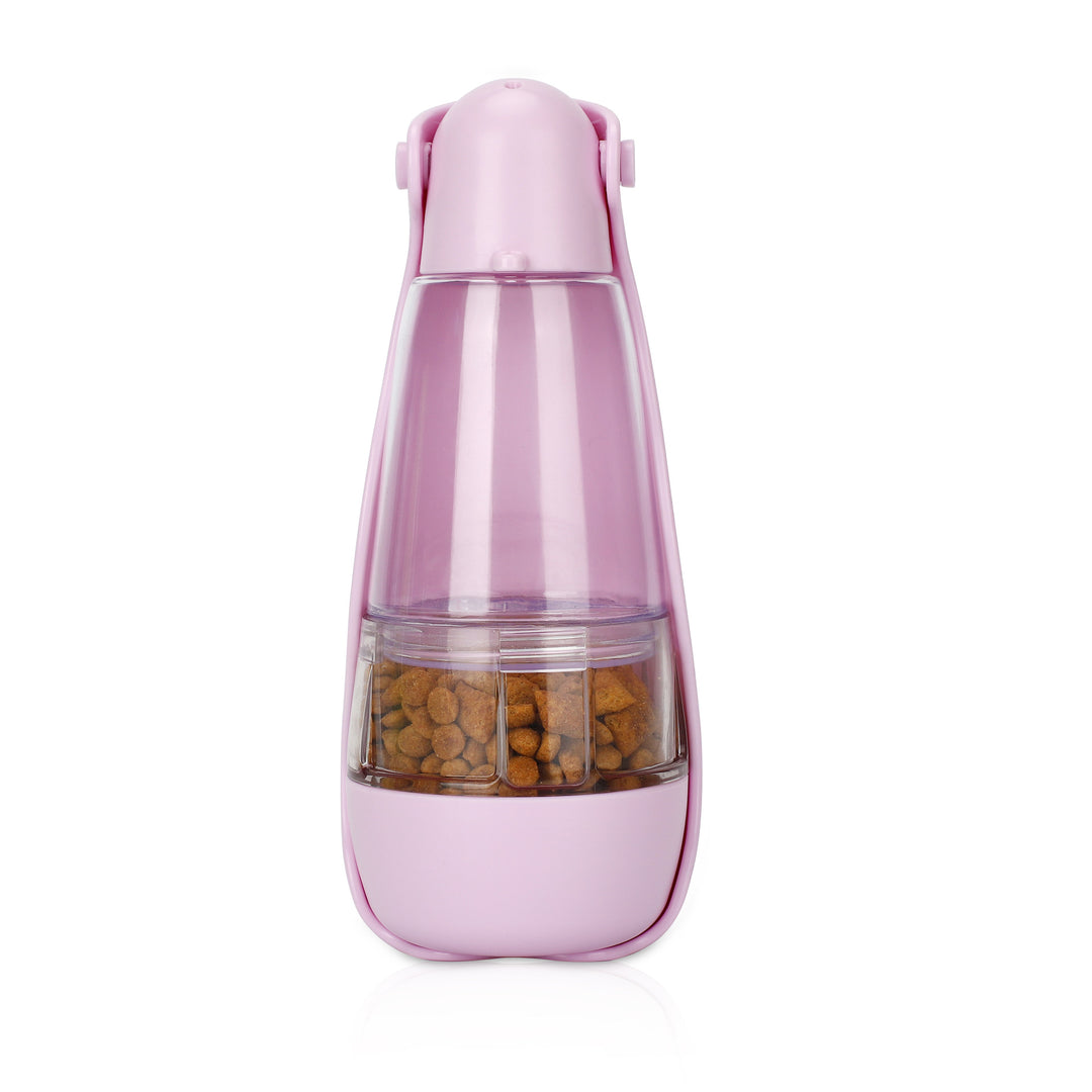 Portable Multifunctional Pet Water Bottle for Dogs & Cats Paw Pals Pet Shop Water grain macaron powder