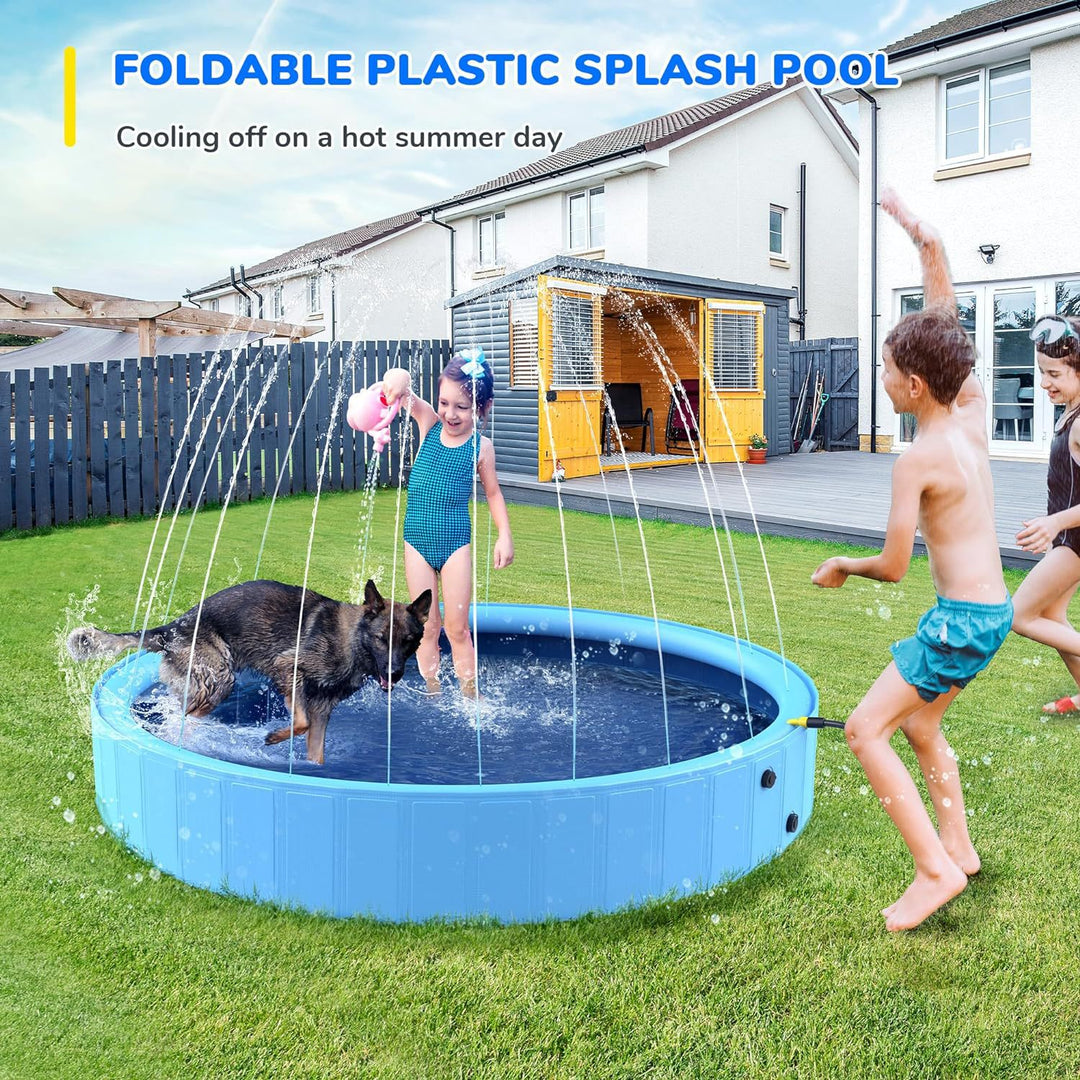 Foldable Pet Splash Pool for Dogs and Bathing Fun Paw Pals Pet Shop