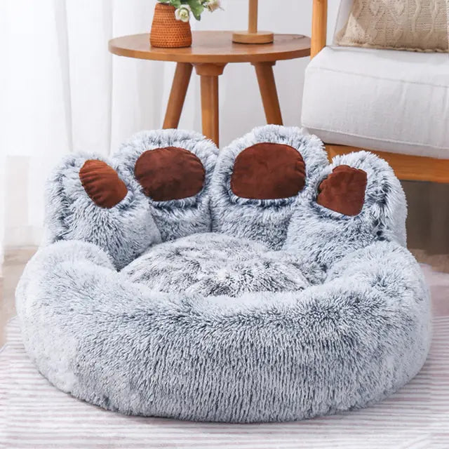 Pet Bear Paw Shape House Bed  Happy Pet3 Grey 45cm 