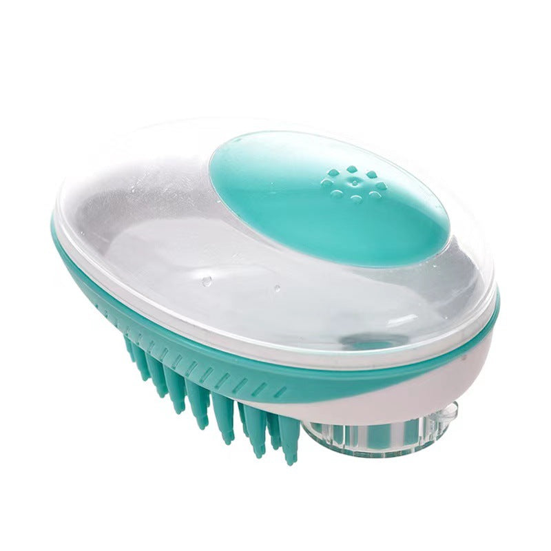 Silicone Bath Brush and Massage Comb for Pets Paw Pals Pet Shop Green