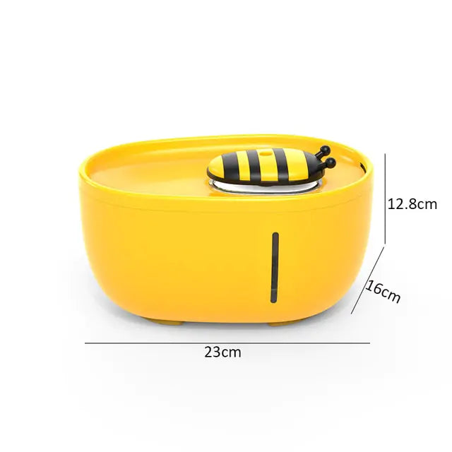 Pet Water Fountain  Happy Pet3 Yellow Fountain 2L 