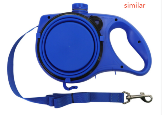 Portable Traction Rope with Water Bottle for Outdoors Paw Pals Pet Shop Blue-A n/a