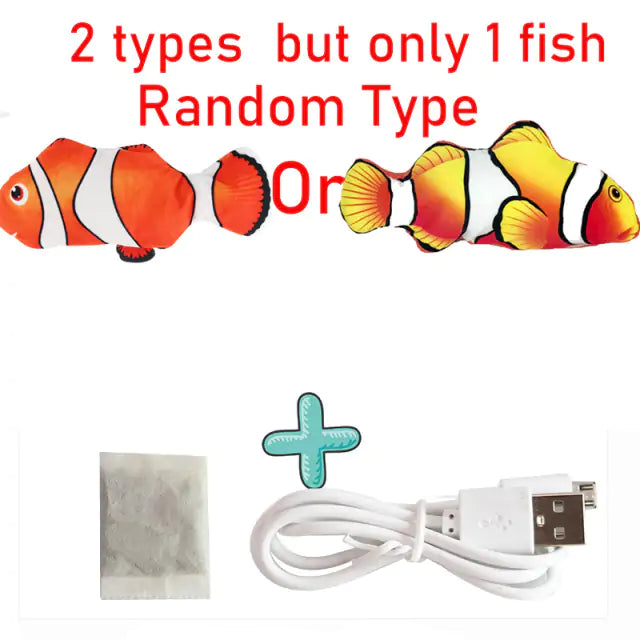 Cats USB Charger Interactive Toy Fish  Happy Pet3 Jump Cable And Mint  