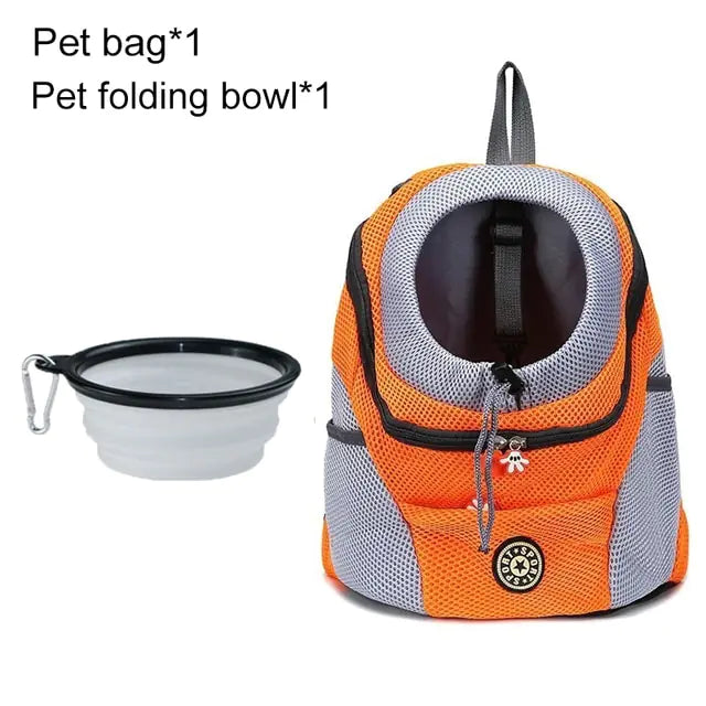 Pet Travel Carrier Bag  Happy Pet3 Orange with Bowl L for 10-13kg 