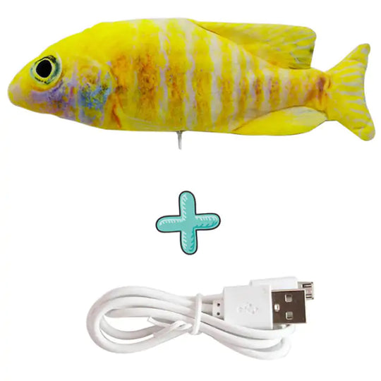 Cats USB Charger Interactive Toy Fish  Happy Pet3 Jump and USB Cable 3  