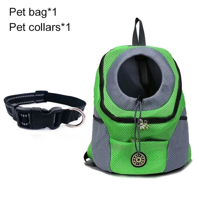 Pet Travel Carrier Bag  Happy Pet3 Green with Collar S for 0-5kg 