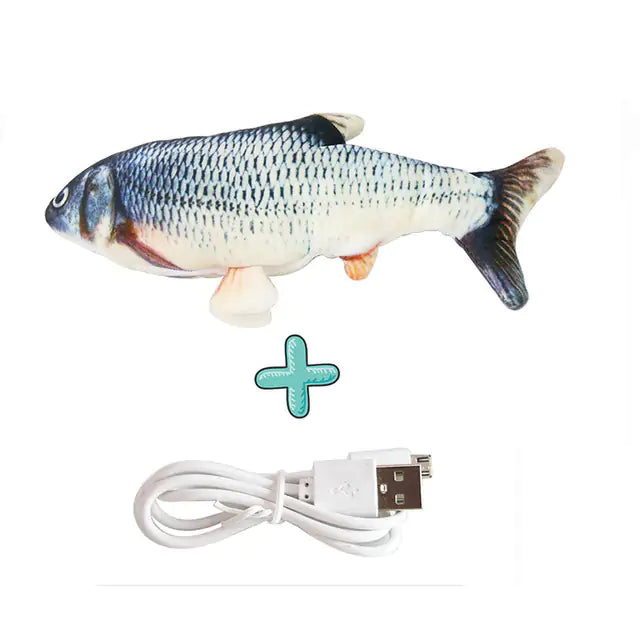 Cats USB Charger Interactive Toy Fish  Happy Pet3 Jump and USB Cable 2  