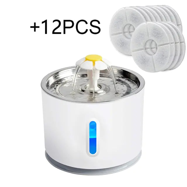 Pet Drinking Electric Dispenser Bowls  Happy Pet3 Steel 12PCS Filters  