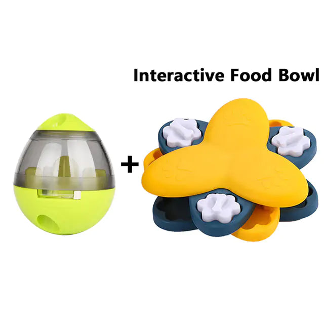 Pets IQ Treat Toys  Happy Pet3 Yellow and Bowl  