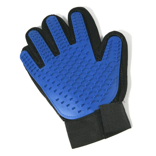 Pet Grooming Gloves  Happy Pet3 Blue right hand 