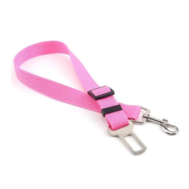 Adjustable Leash Dog Seat Belt  Happy Pet3 Pink 45-72cmWidth 2.5cm 