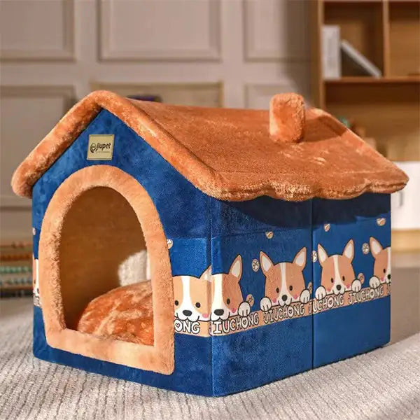 Verneza Foldable Pet House  Happy Pet3 Brown S 