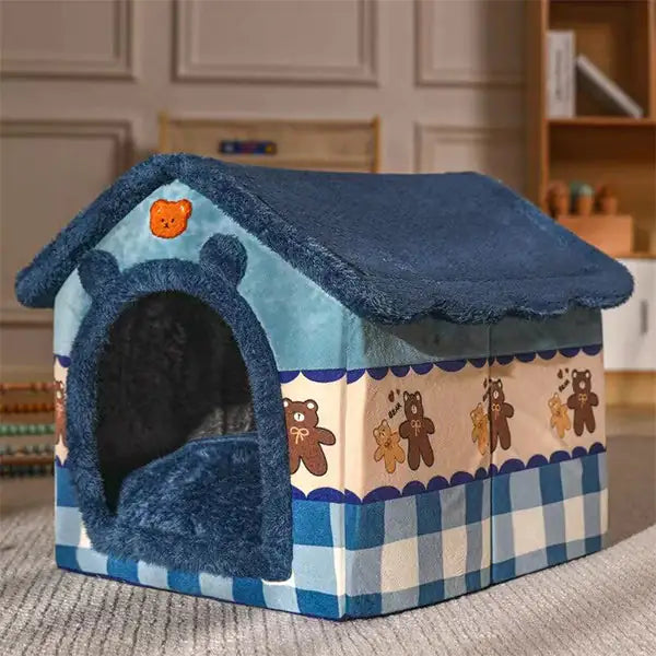 Verneza Foldable Pet House  Happy Pet3 Blue S 