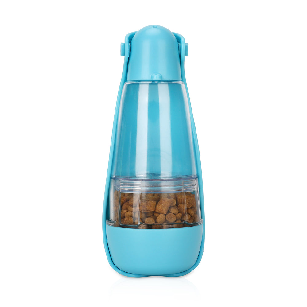 Portable Multifunctional Pet Water Bottle for Dogs & Cats Paw Pals Pet Shop Water food Tiffany blue