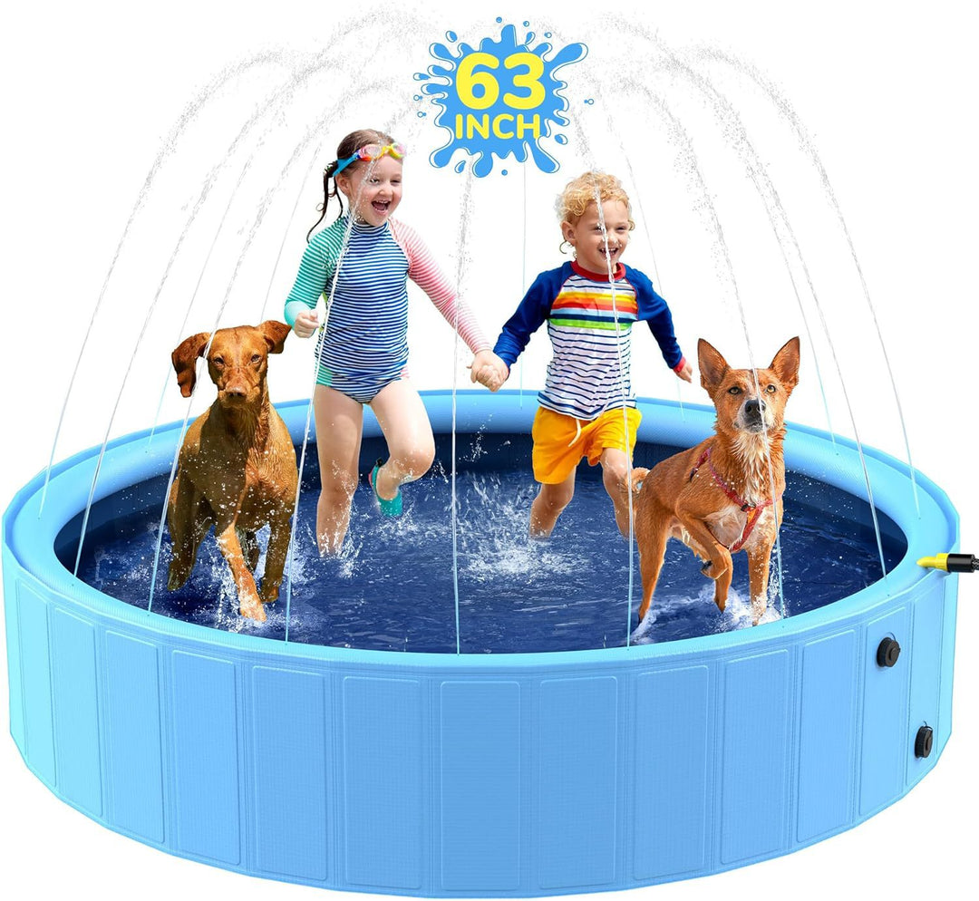 Foldable Pet Splash Pool for Dogs and Bathing Fun Paw Pals Pet Shop