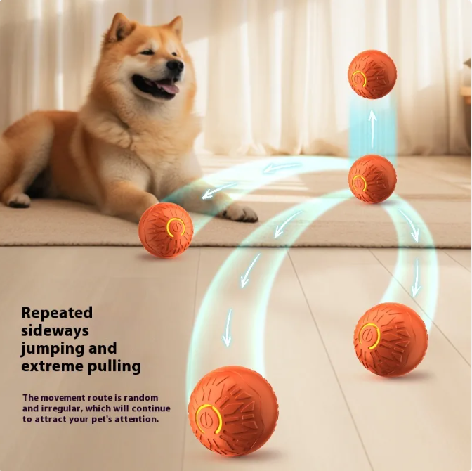 Pets Electric Jumping Ball Automatic Dog-teasing Luminous Pet Products Pets Dogs Training Products Ball Toys For Dogs Resistance Paw Pals Pet Shop