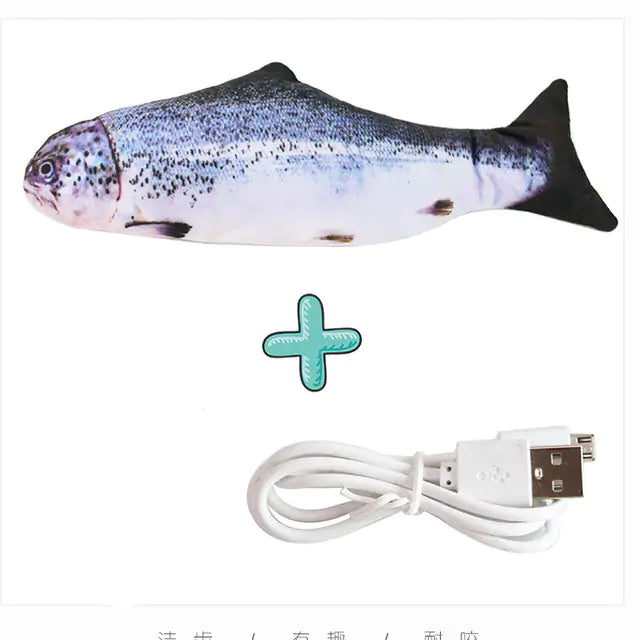 Cats USB Charger Interactive Toy Fish  Happy Pet3 Jump and USB Cable 4  