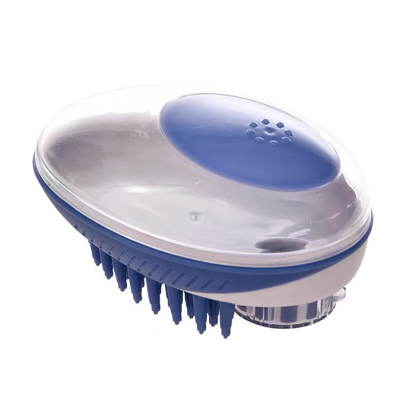 Silicone Bath Brush and Massage Comb for Pets Paw Pals Pet Shop Blue