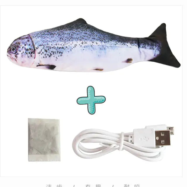 Cats USB Charger Interactive Toy Fish  Happy Pet3 Jump Cable And Mint 10  