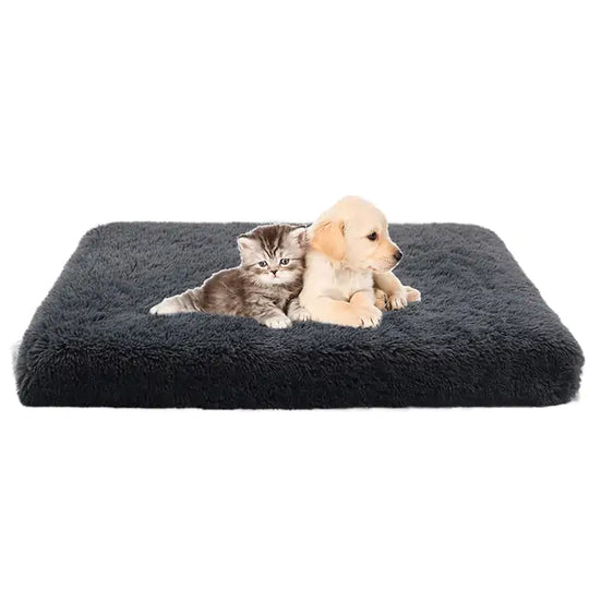 Plush Washable Dog Bed  Happy Pet3 Dark Grey L 