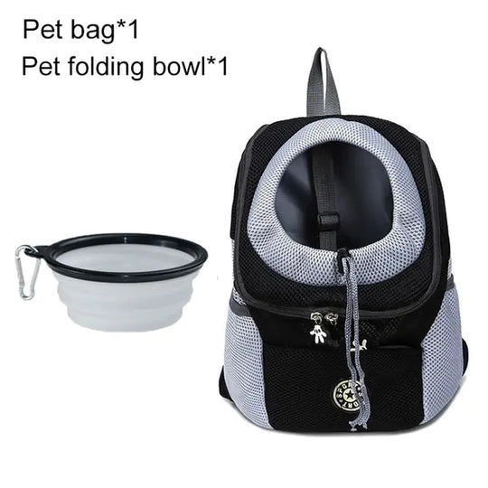 Pet Travel Carrier Bag  Happy Pet3 Black with Bowl S for 0-5kg 