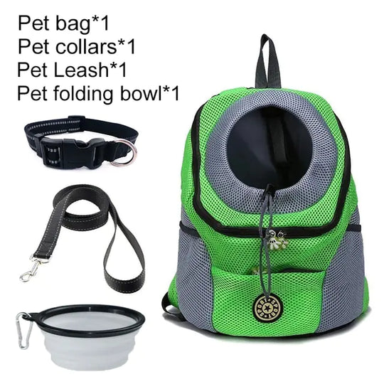 Pet Travel Carrier Bag  Happy Pet3 Green Set 1 L for 10-13kg 