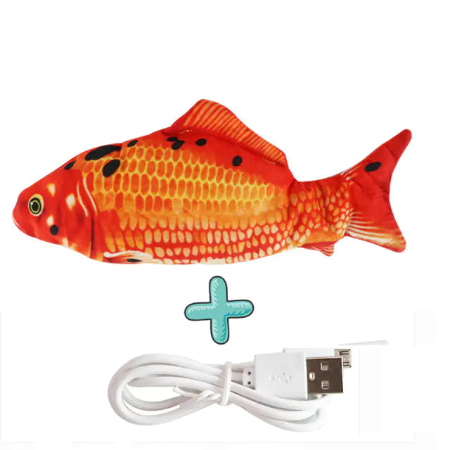 Cats USB Charger Interactive Toy Fish  Happy Pet3 Jump and USB Cable 5  