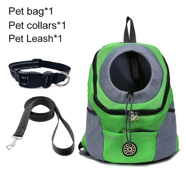 Pet Travel Carrier Bag  Happy Pet3 Green Set M for 5-10kg 