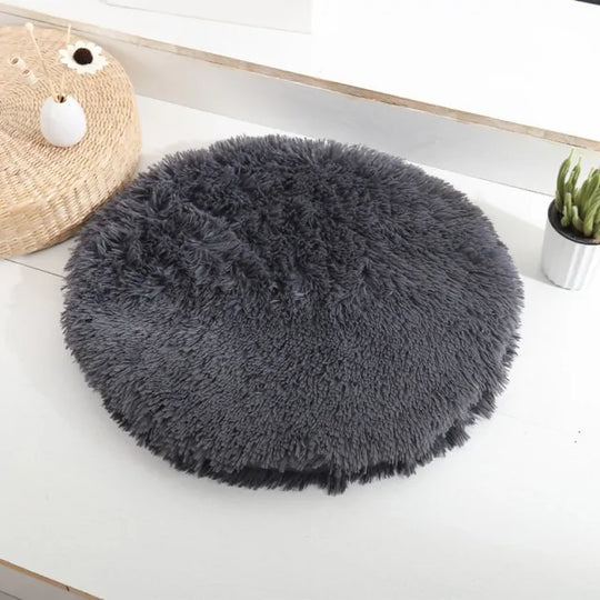 Round Dog Bed  Happy Pet3 Dark Gray Diameter 50 cm 