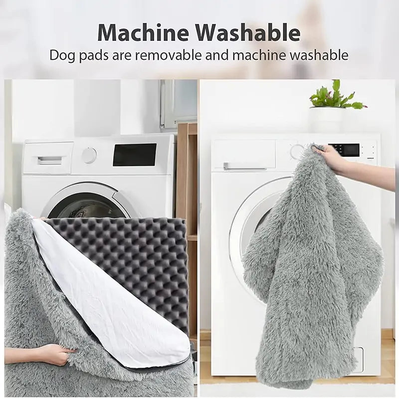 Plush Washable Dog Bed  Happy Pet3   