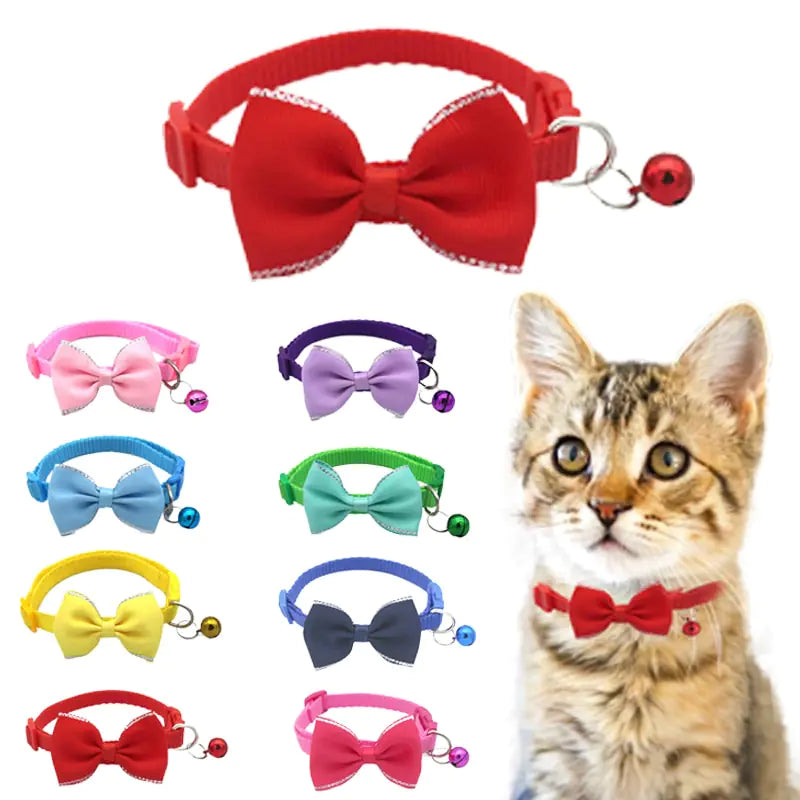 Bow and Bell Pet Collar  Happy Pet3   